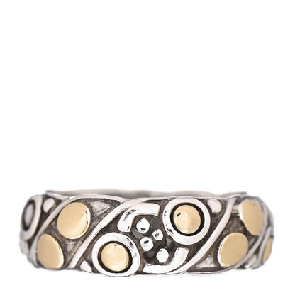 John Hardy Sterling Silver 18K Yellow Gold Jaisalmer Dot Band Ring 52 6 1 of 4