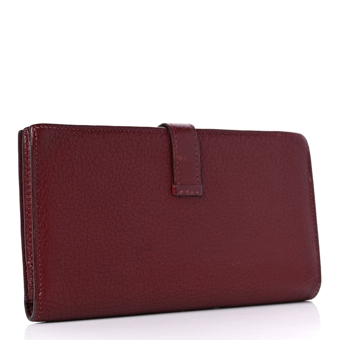 Chèvre Mysore Bearn Gusset Wallet Rouge H