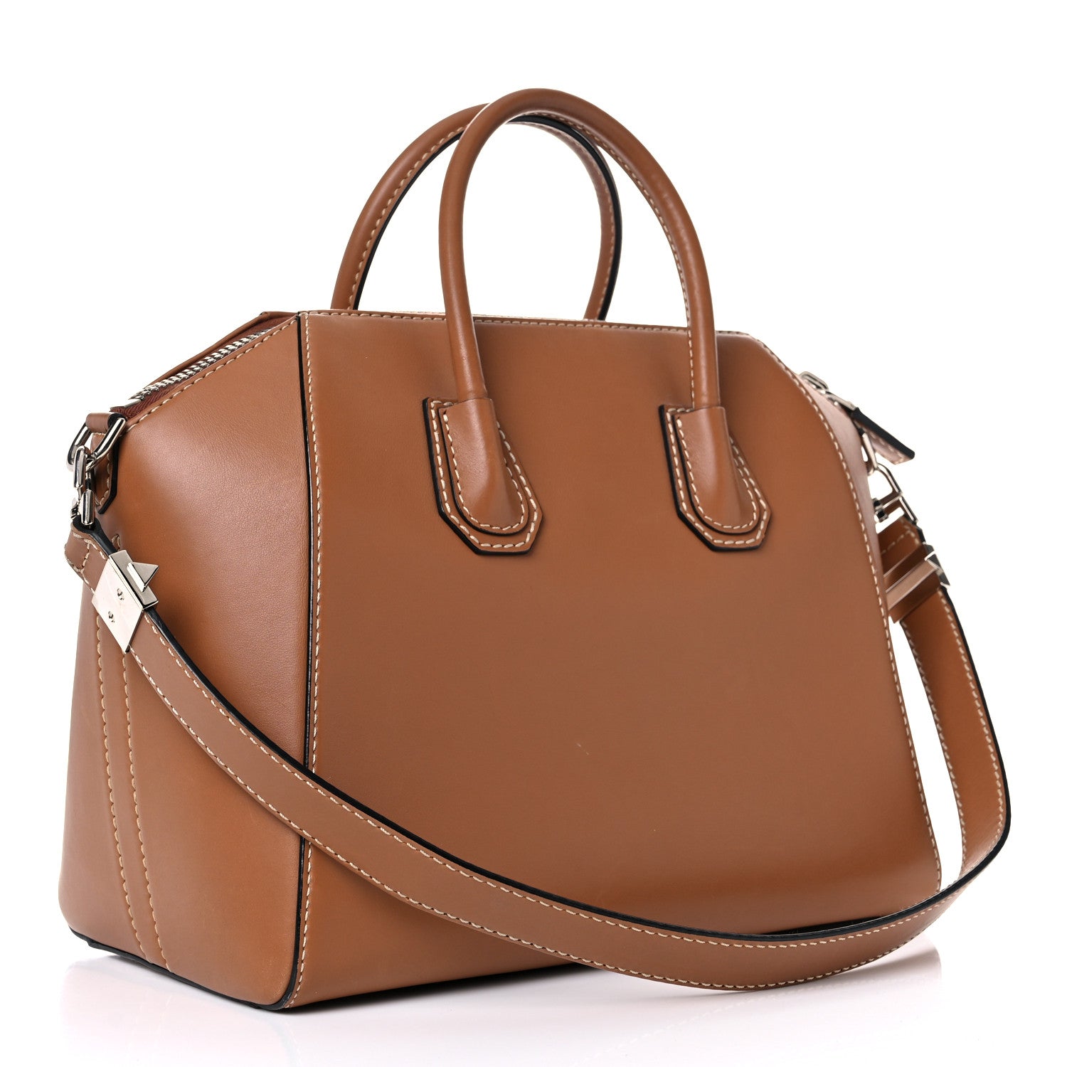 Givenchy Calfskin Contrast Topstitch Medium Antigona Cognac 3 of 30