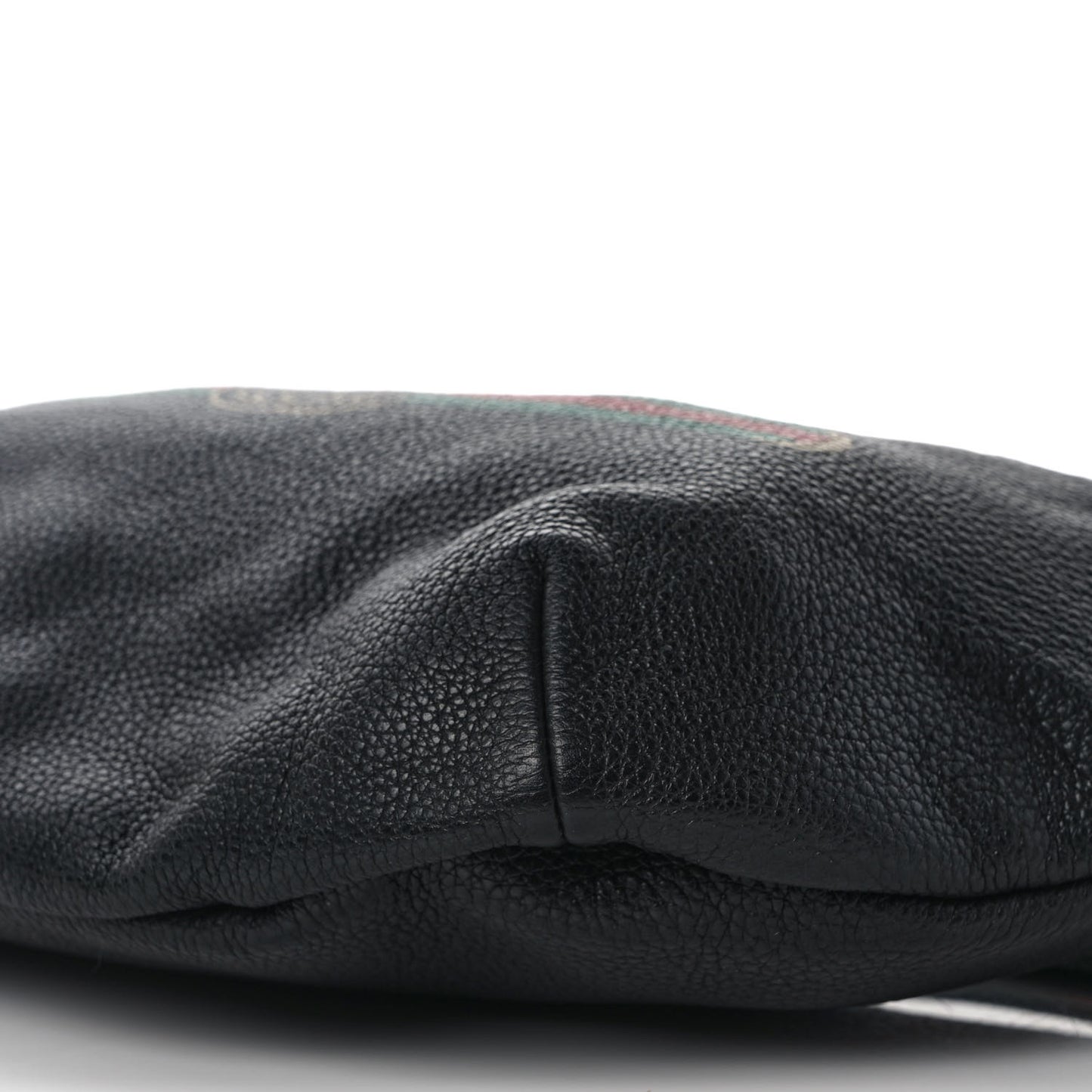 Grained Calfskin Logo Belt Bag Black