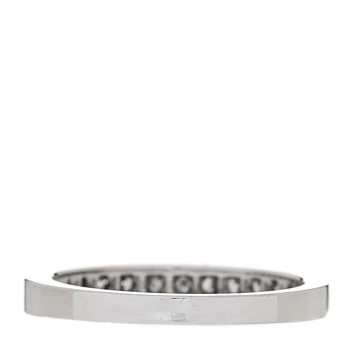 Platinum Diamond 2.5mm Half Circle Wedding Band Ring 50 5.25