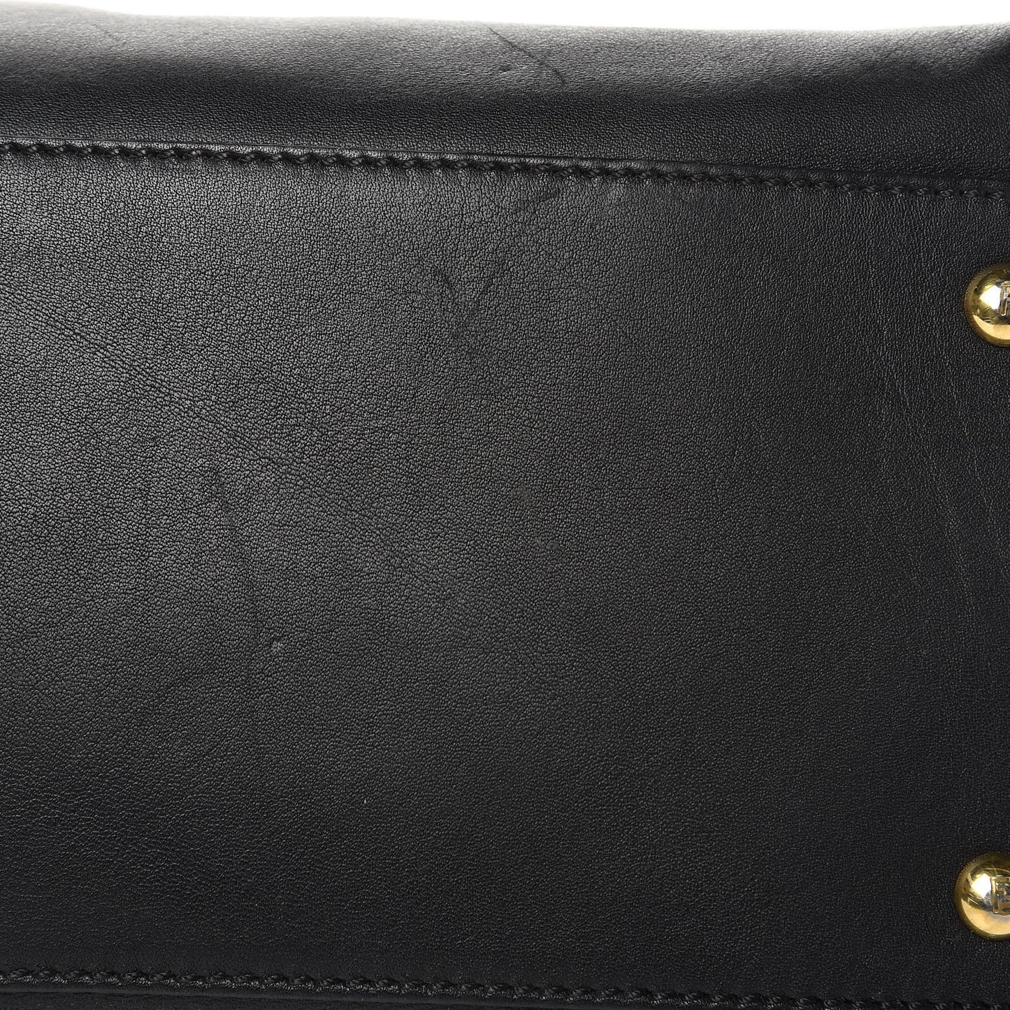 Vitello Seta Shiny Nappa Large Peekaboo Iconic Satchel Black