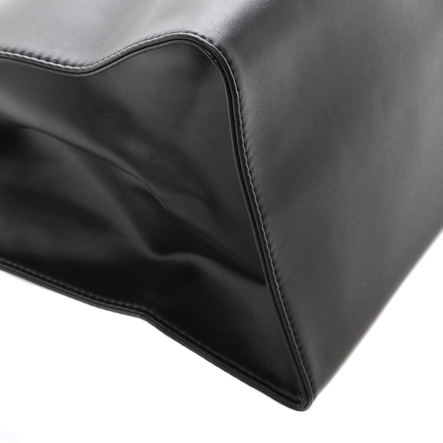 Telfar Vegan Leather Large Shopping Bag Black 1657557 – FASHIONPHILE