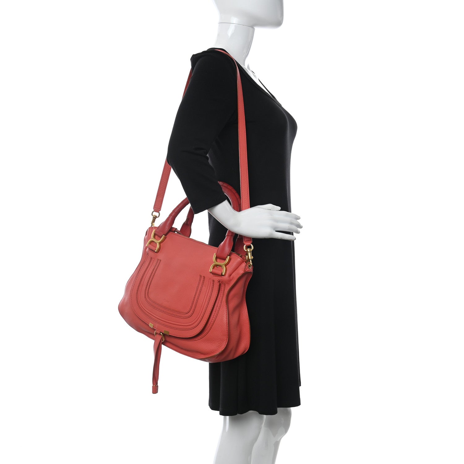 Chloe Calfskin Medium Marcie Satchel Paradise Pink 2 of 10