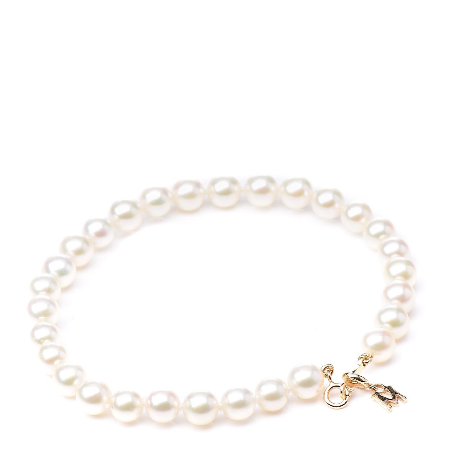 18K Yellow Gold Akoya Pearl 5-5.5mm Strand Bracelet