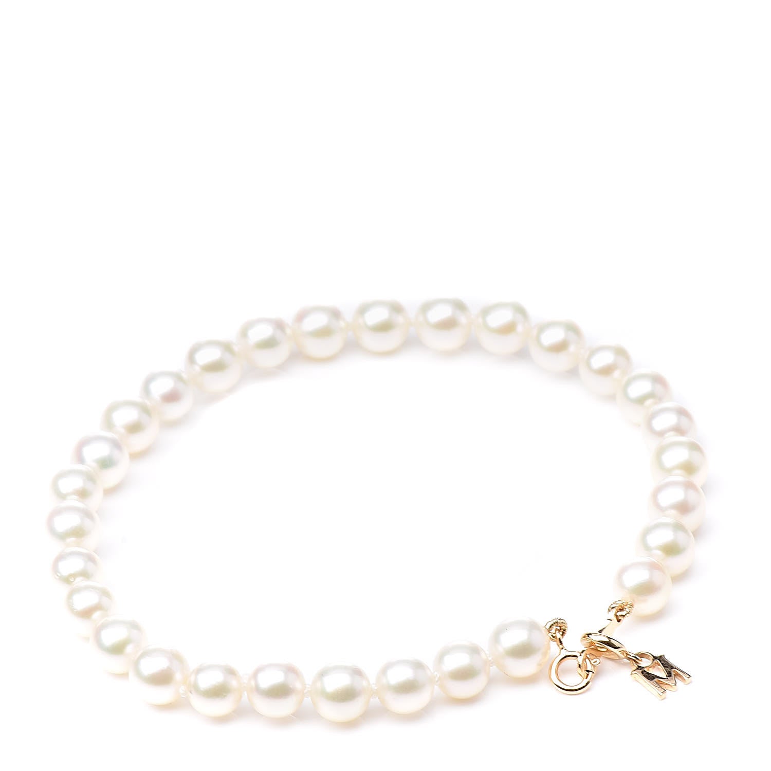 Mikimoto 18K Yellow Gold Akoya Pearl 5-5.5mm Strand Bracelet 3 of 5