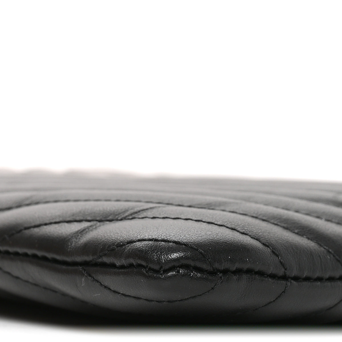 Calfskin Matelasse Chevron Monogram Document Holder Black