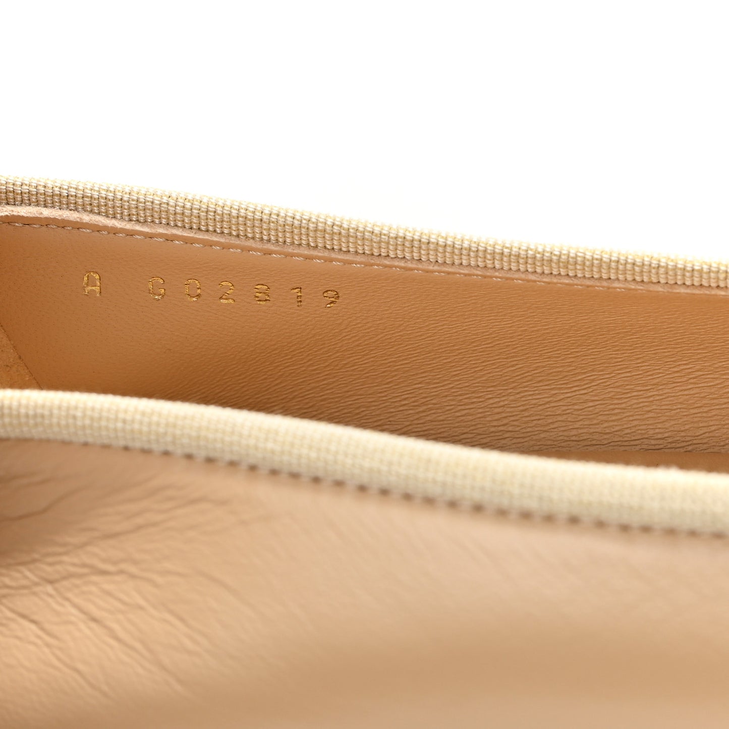 Lambskin Cap Toe CC Ballerina Flats 41.5 Beige Black