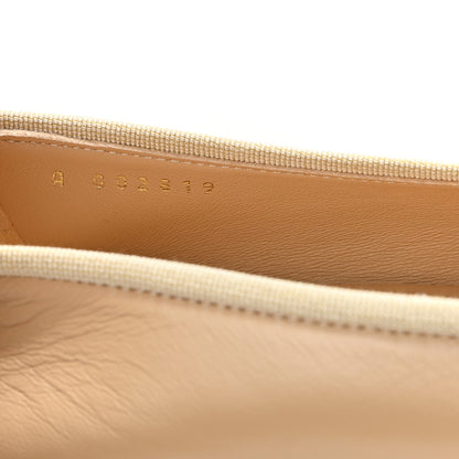 Chanel Lambskin Cap Toe CC Ballerina Flats 41.5 Beige Black 9 of 10