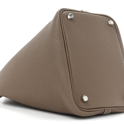 Hermes Taurillon Clemence Picotin Lock 18 PM Etoupe 9 of 10
