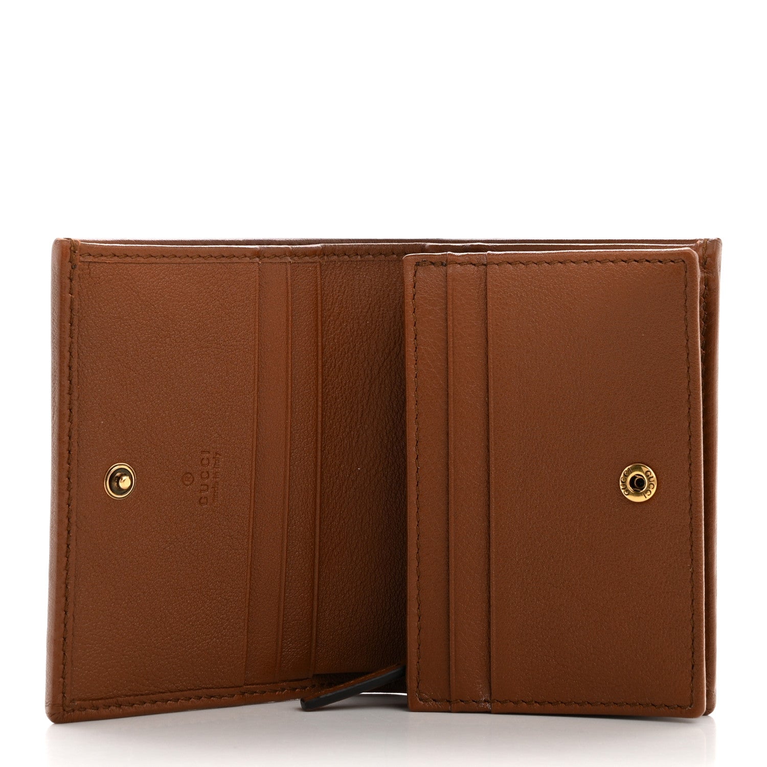 Gucci Wonka Grain Calfskin Diana Card Case Wallet Cuir 5 of 9
