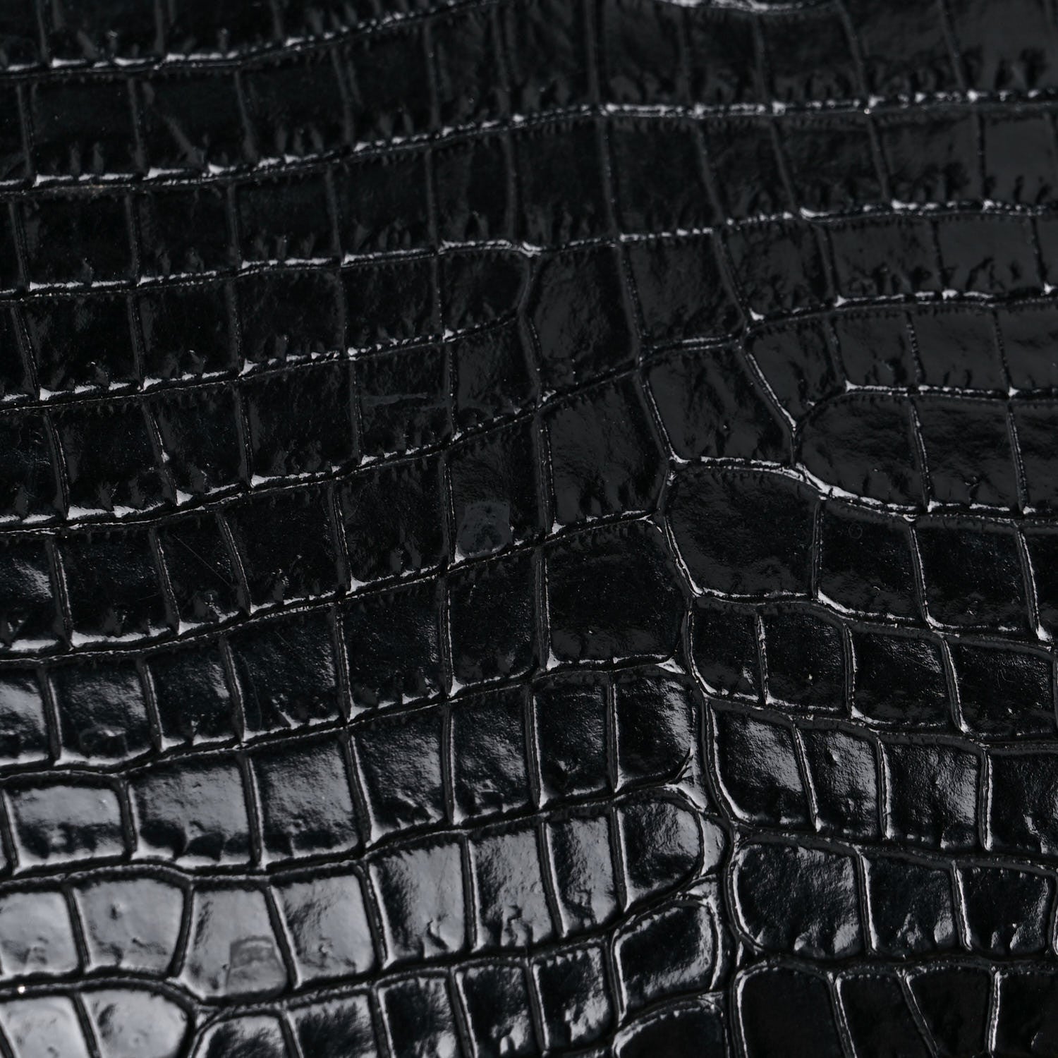 Saint Laurent Calfskin Crocodile Embossed Small Uptown Tote Black 22 of 23