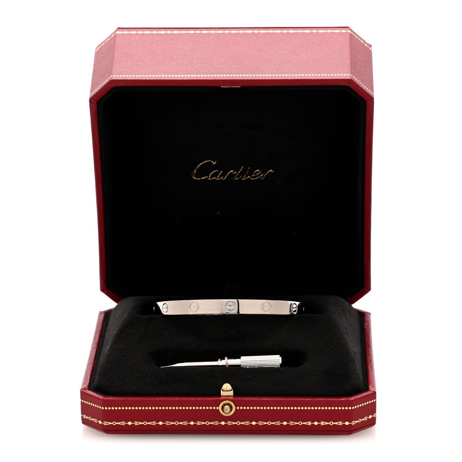 Cartier 18K White Gold LOVE Bracelet 18 9 of 9