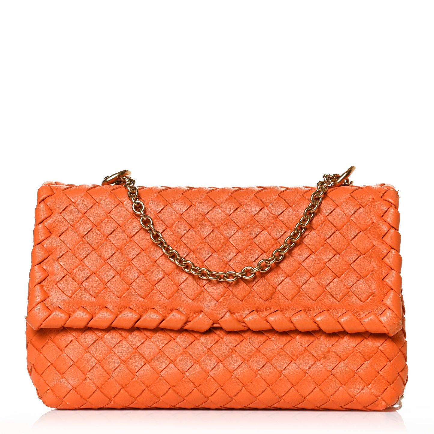 Nappa Intrecciato Small Olimpia Bag Orange
