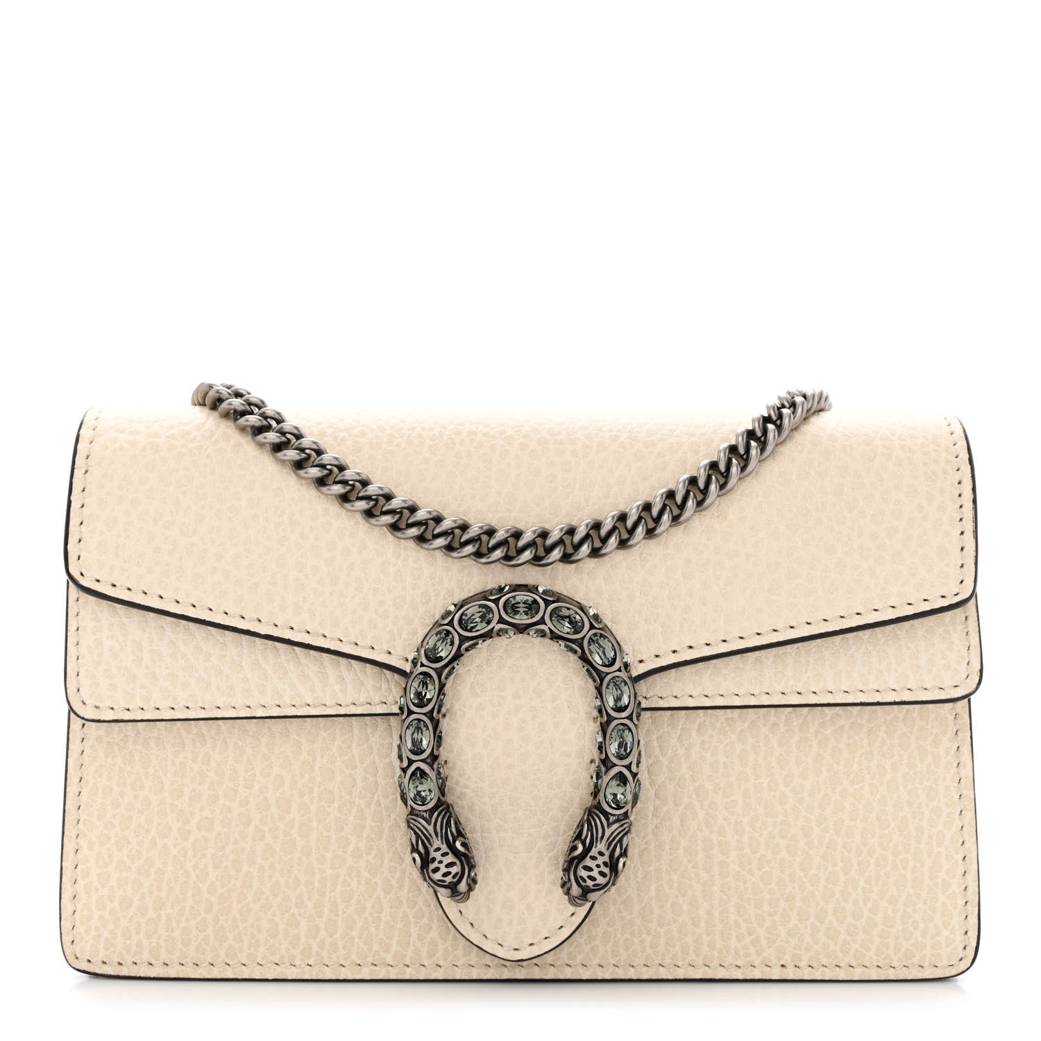 Gucci Dollar Calfskin Crystal Super Mini Dionysus Shoulder Bag Mystic White Black Diamond 1 of 10