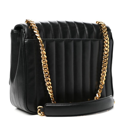 Saint Laurent Lambskin Matelasse Monogram Large Vicky Chain Bag Black 3 of 9