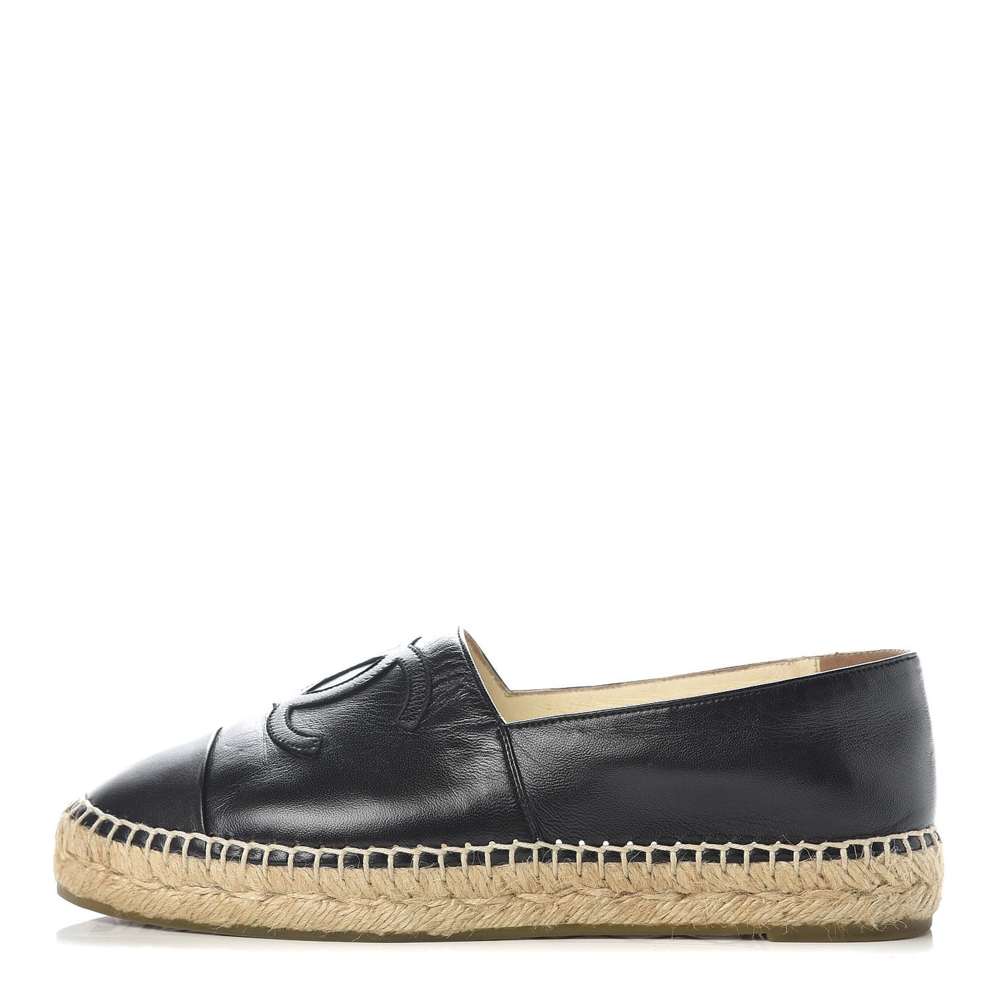 Lambskin CC Espadrilles 38 Black