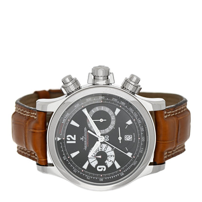 Jaeger-LeCoultre Stainless Steel Alligator 41.5mm Master Compressor Chronograph Automatic Watch Black 146.8.25 2 of 5