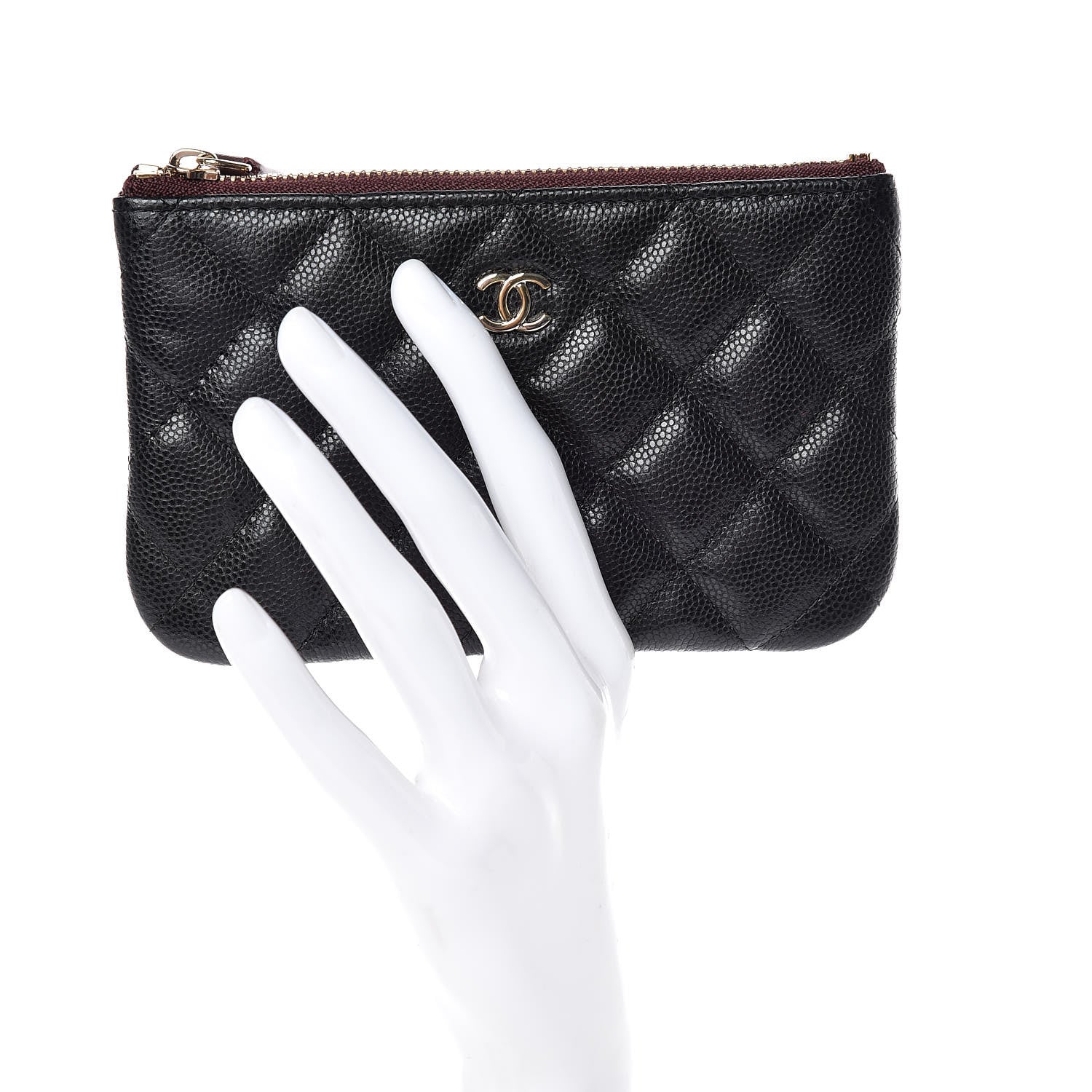 Chanel Caviar Quilted Small Cosmetic Case Black 2 of 9