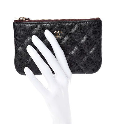 Chanel Caviar Quilted Small Cosmetic Case Black 2 of 9