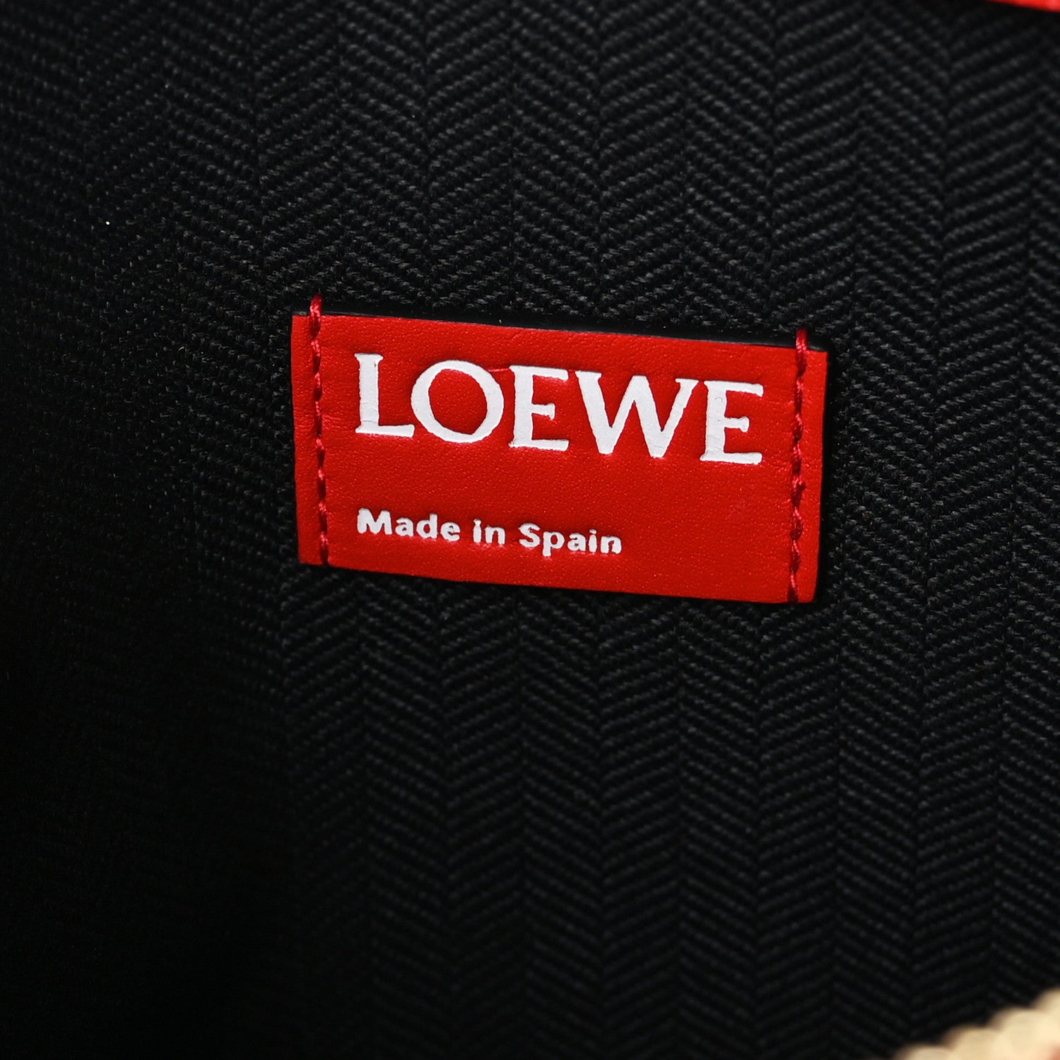 Loewe Calfskin Embossed Repeat T Pouch Red 6 of 8