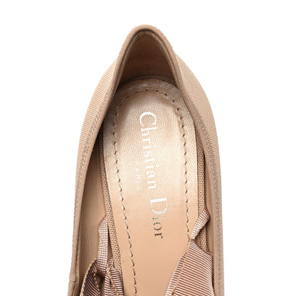 Christian Dior Grosgrain Neoprene Lucite Etoile Pumps 37.5 Nude 8 of 10