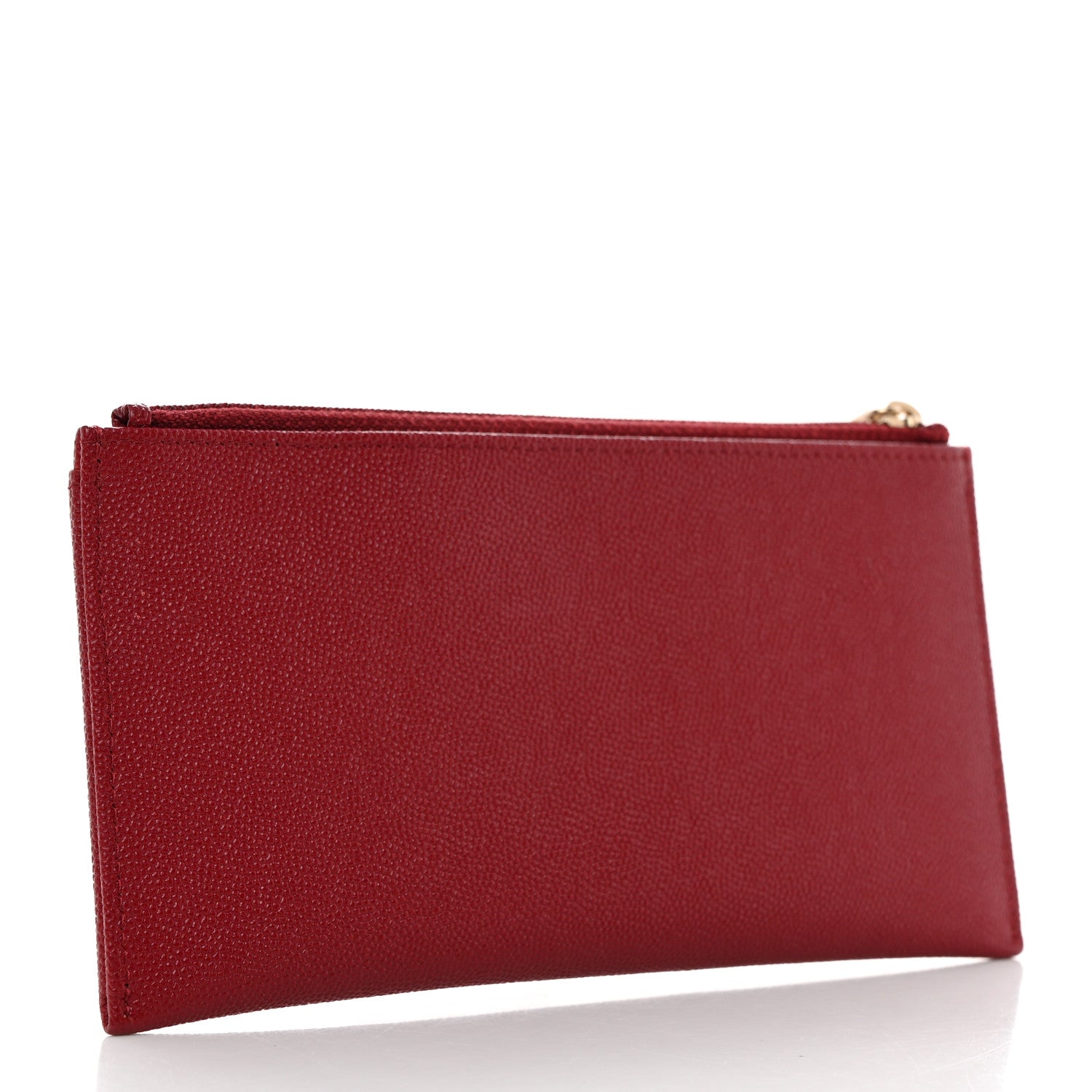 Chanel Caviar Timeless CC Zip Slim Purse Wallet Red 3 of 7
