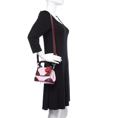 Christian Dior Calfskin Tri-Color Micro Be Dior Flap Pink Burgundy Red 2 of 10
