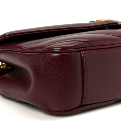 Saint Laurent Lambskin Chevron Quilted Small LouLou Rouge Cabernet 12 of 14
