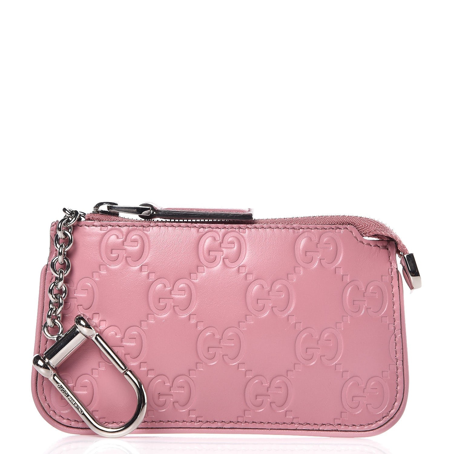 Gucci Guccissima Signature Key Case Carmine Rose 1 of 9