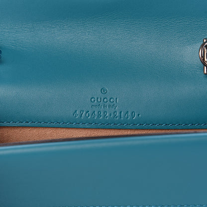 Gucci Velvet Super Mini Dionysus Shoulder Bag Pavone Cyan 6 of 10