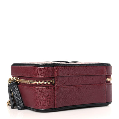 Chanel Caviar Quilted Small CC Filigree Vanity Case Burgundy Black 4 of 9