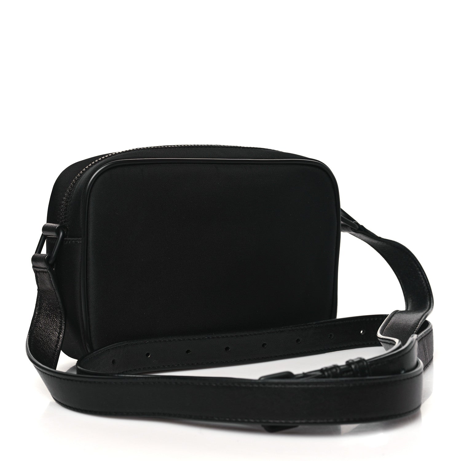 Saint Laurent Lambskin Nylon Small Camp Camera Bag Black 3 of 9