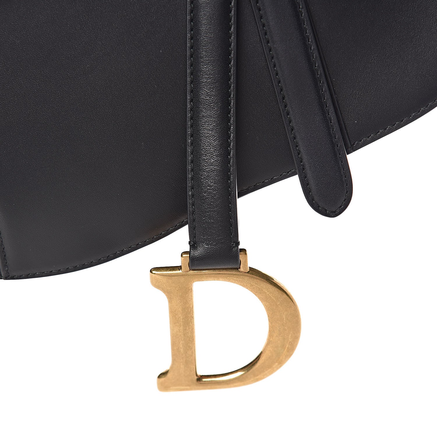 Christian Dior Calfskin Saddle Bag Black 10 of 10