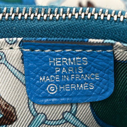 Hermes Epsom Silk'In Compact Wallet Bleu Zanzibar 6 of 8