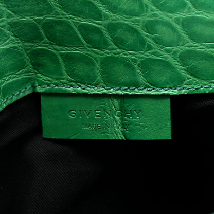 Givenchy Calfskin Crocodile Embossed Medium Antigona Envelope Clutch Emerald 5 of 7