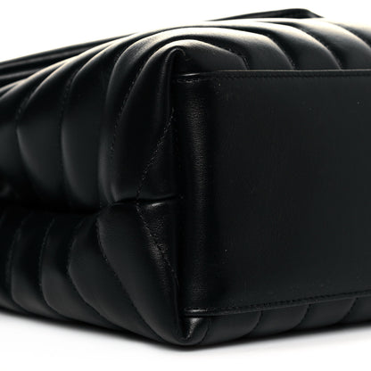 Saint Laurent Calfskin Y Quilted Monogram Medium Loulou Chain Satchel Black 9 of 11