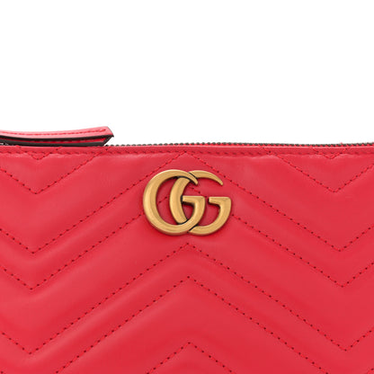 Gucci Calfskin Matelasse Chevron GG Marmont Sling Shoulder Bag Rosso 8 of 11