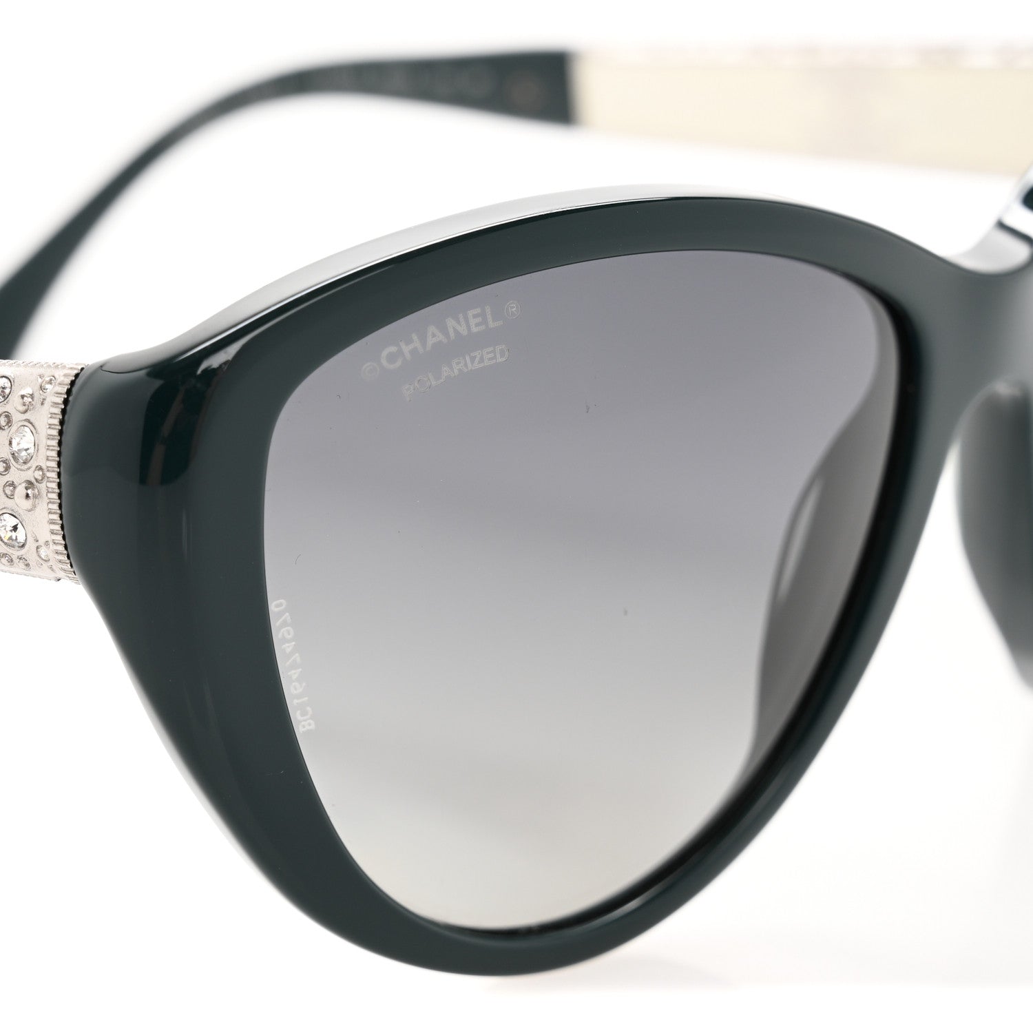 Chanel Crystal Bijoux Polarized Sunglasses 5298-B Green 7 of 8