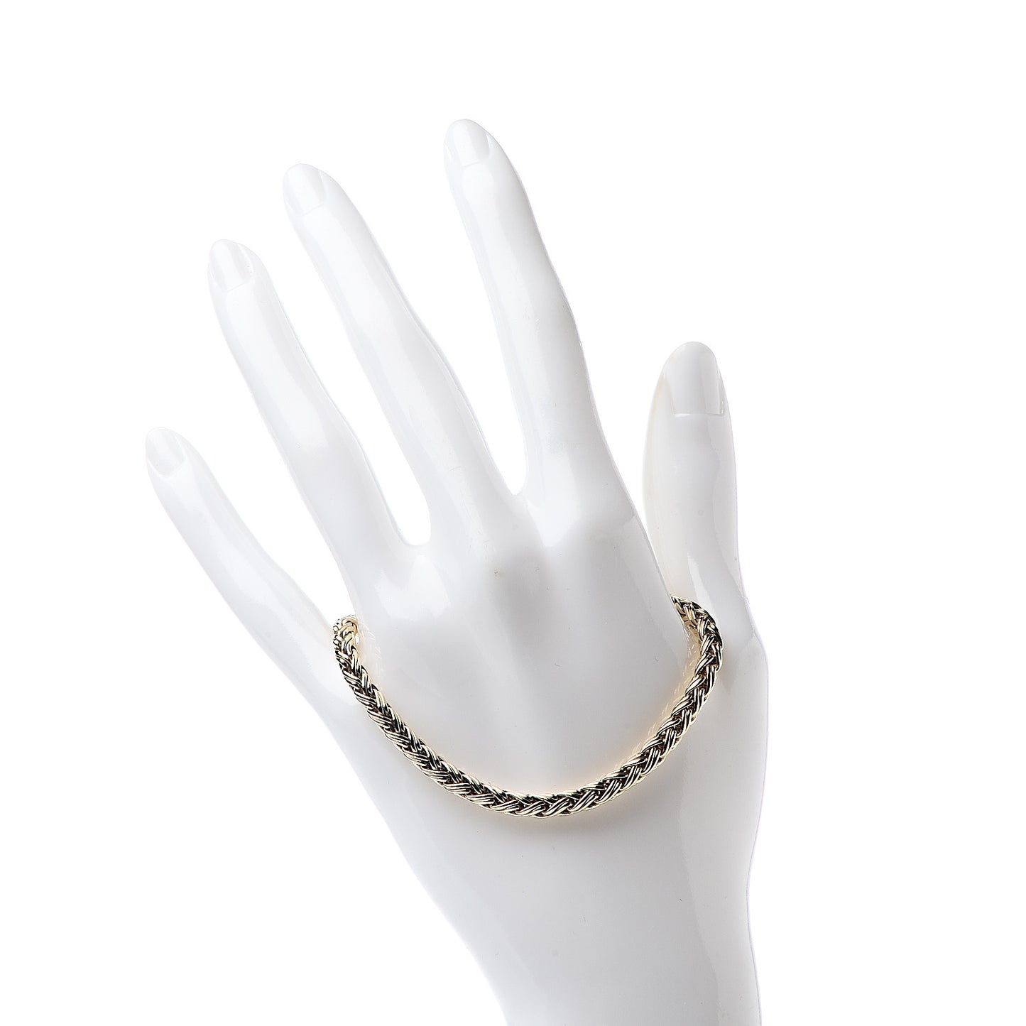 18K Yellow Gold Russian Braid Chain Bracelet