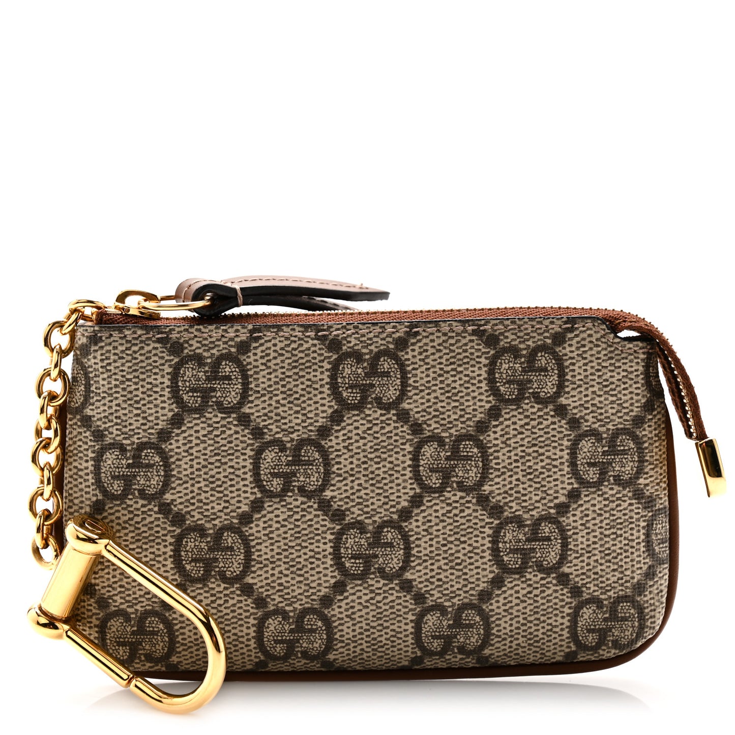 GG Supreme Monogram Key Case Beige Ebony Cuir