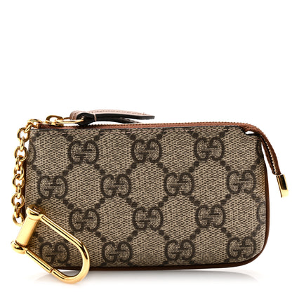 Gucci GG Supreme Monogram Key Case Beige Ebony Cuir 1 of 7