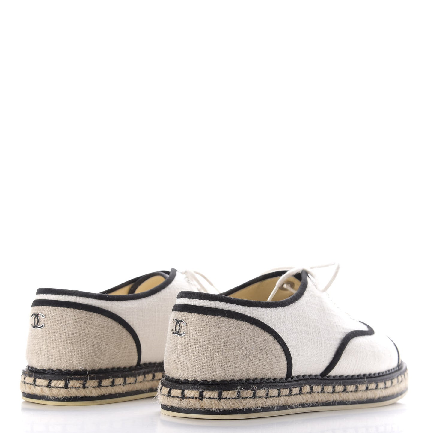 Cotton Lace Up Espadrilles 39 Light Beige