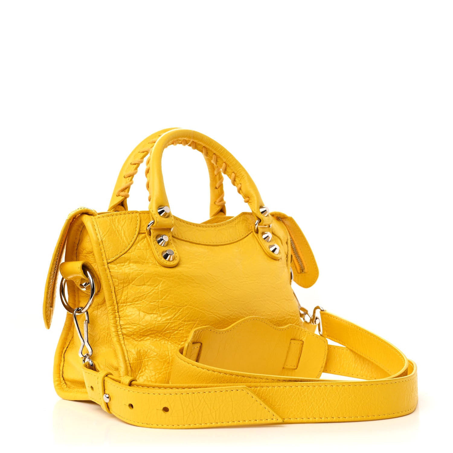 Balenciaga Agneau Classic Hardware Mini City Yellow 4 of 12
