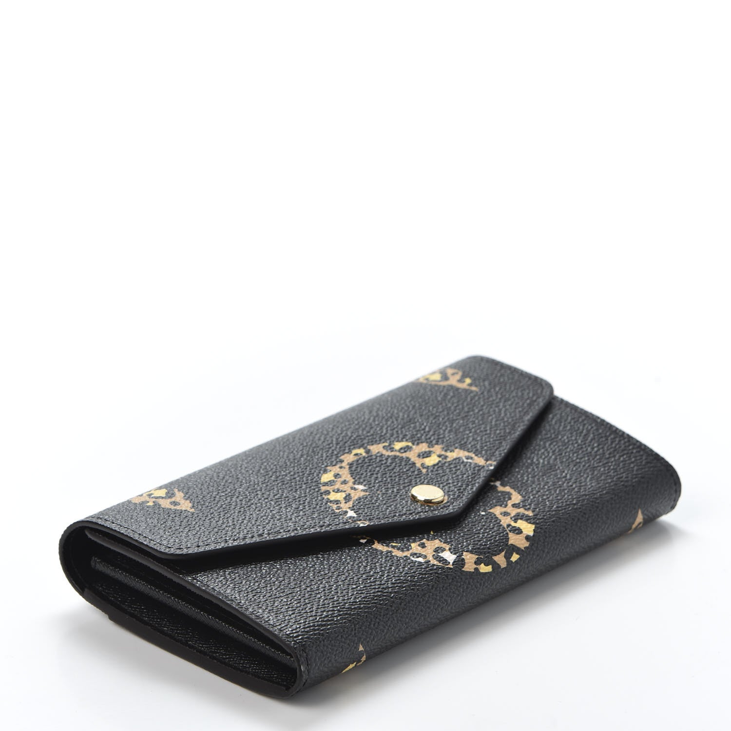 Louis Vuitton Monogram Giant Jungle Sarah Wallet Black 3 of 9