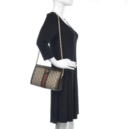 Gucci GG Supreme Monogram Web Small Ophidia Chain Shoulder Bag Brown 2 of 10