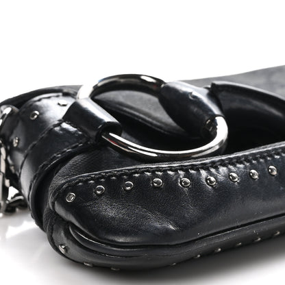 Gucci Monogram Studded Horsebit Clutch Black 8 of 9