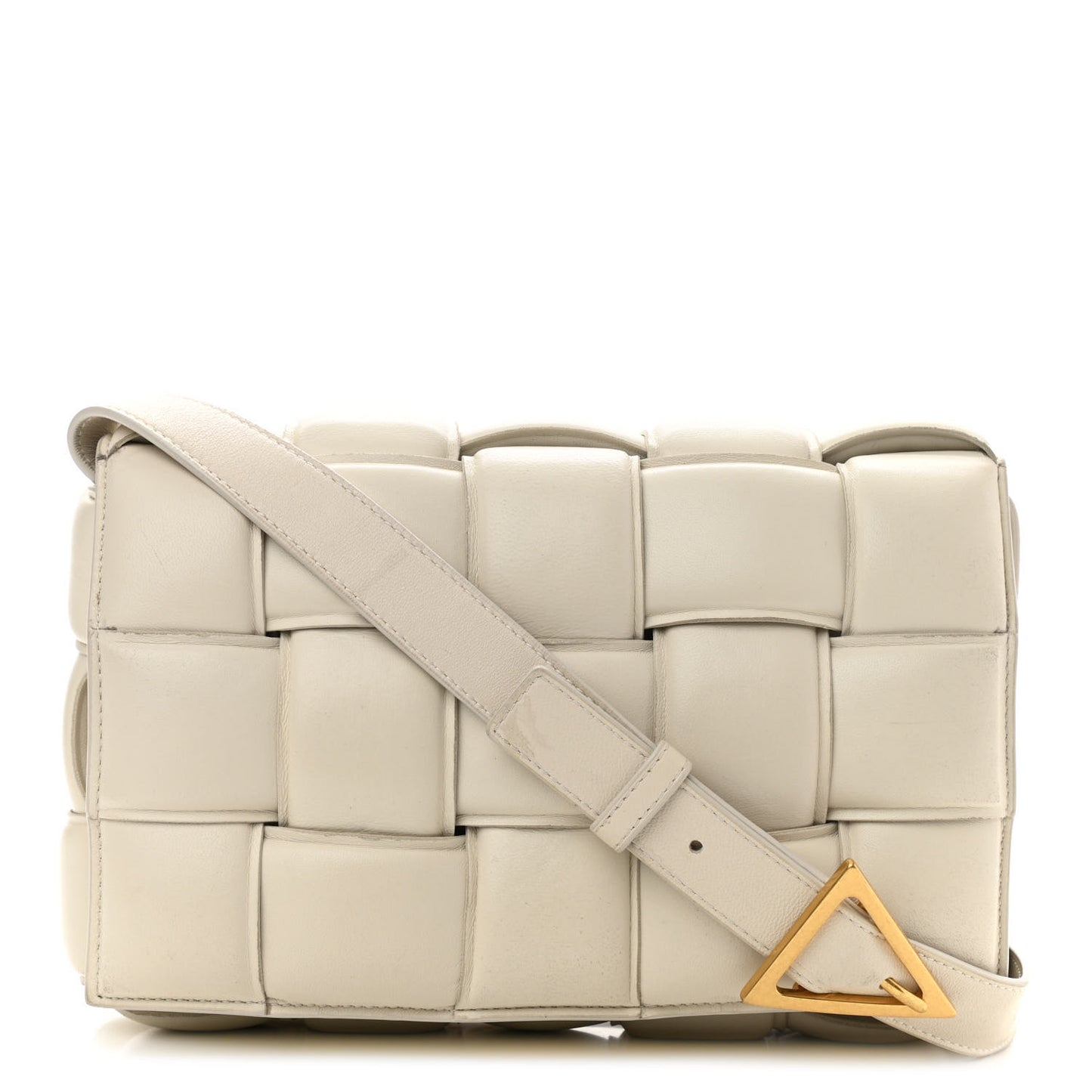 Nappa Maxi Intreccio Padded Cassette Crossbody Bag Plaster