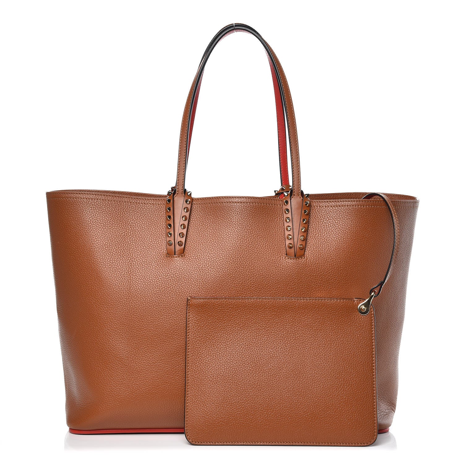 Christian Louboutin Calfskin Spikes East West Cabata Tote Cannelle 1 of 11