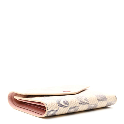 Louis Vuitton Damier Azur Victorine Wallet Rose Ballerine 4 of 6